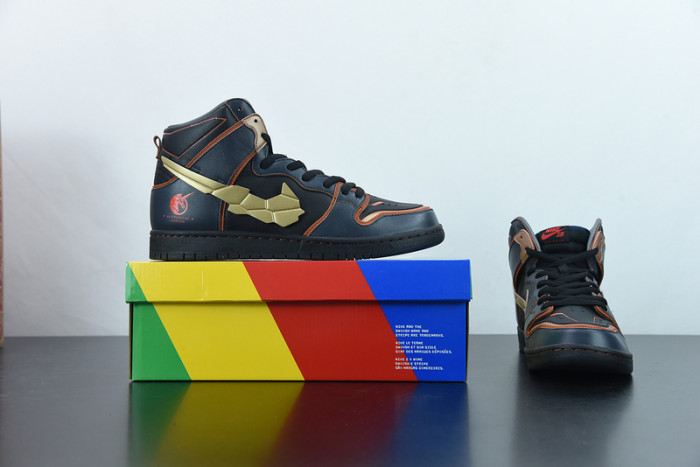 gundam x nike sb dunk high “banshee” dh7717-400