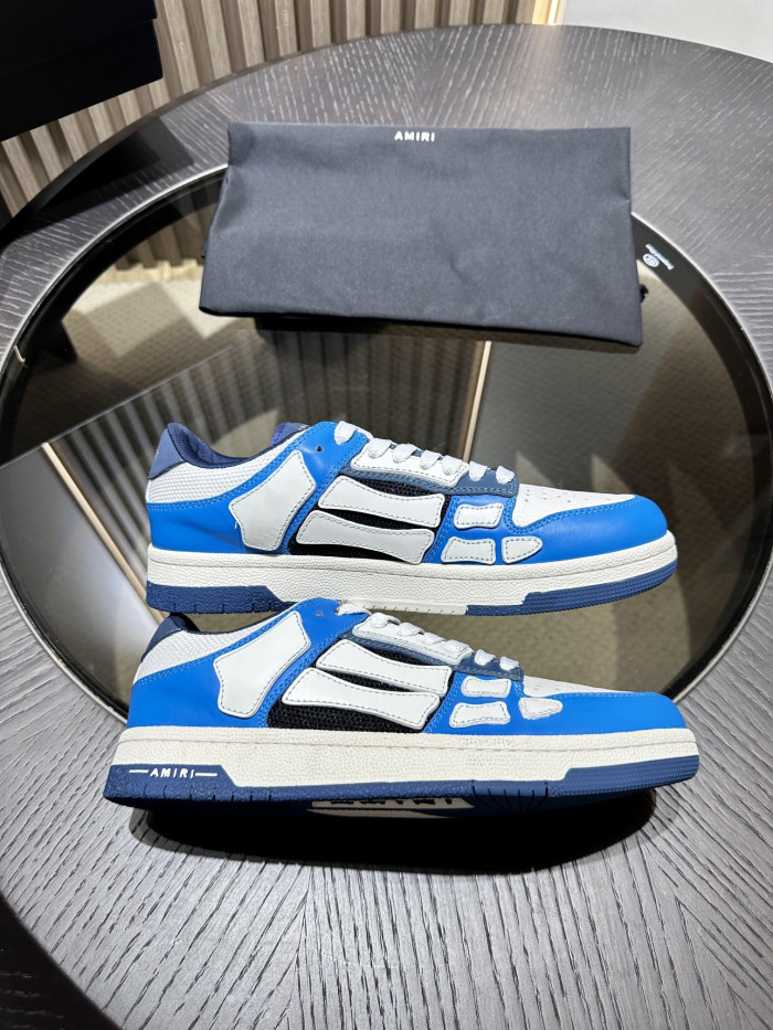 amiri skeleton low-skel top sneakers blue white