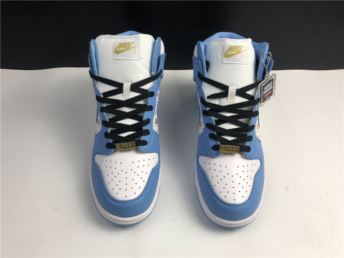 nike dunk high pro sb blue stars 307385-141
