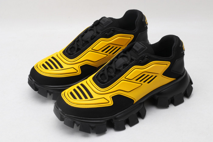 PRAD BLACK YELLOW SNEAKERS