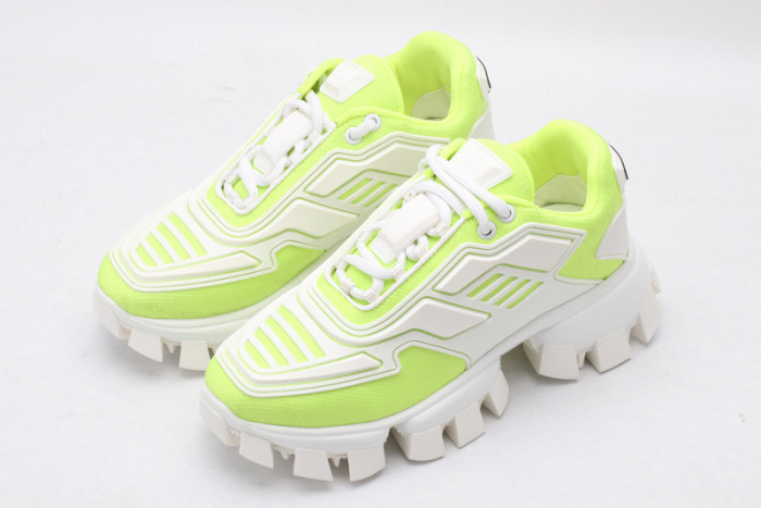 PRAD WHITE LEMON GREEN SNEAKERS