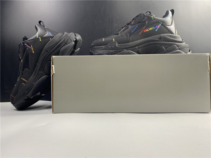 bl triple s trainers letters black 11407