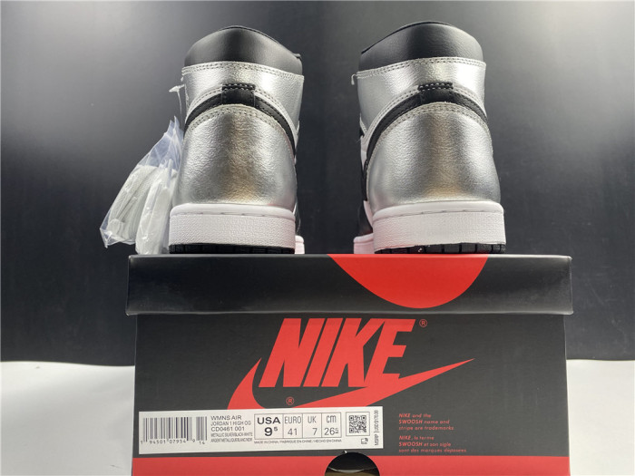 air jordan 1 high og wmns “silver toe” (red box) cd0461-001