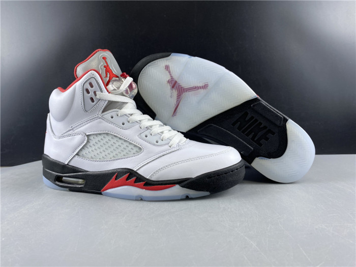 jordan 5 retro fire red silver tongue (2020) - da1911-102