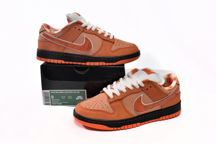 concepts x nike sb dunk low “orange lobster” fd8776-800