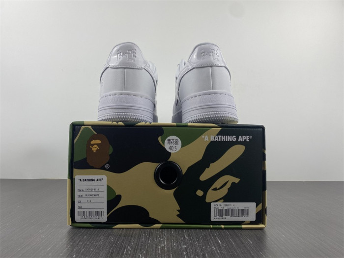 a bathing ape bape sta low white leather (2020) 1h70288111
