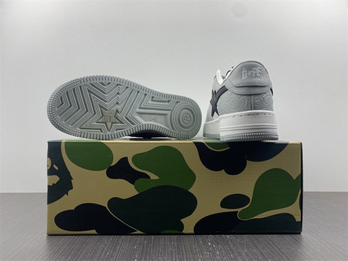 a bathing ape bape sta low grey black 1h70191002