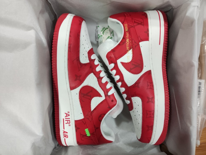 l**isV*t*n x nike air force lv white red