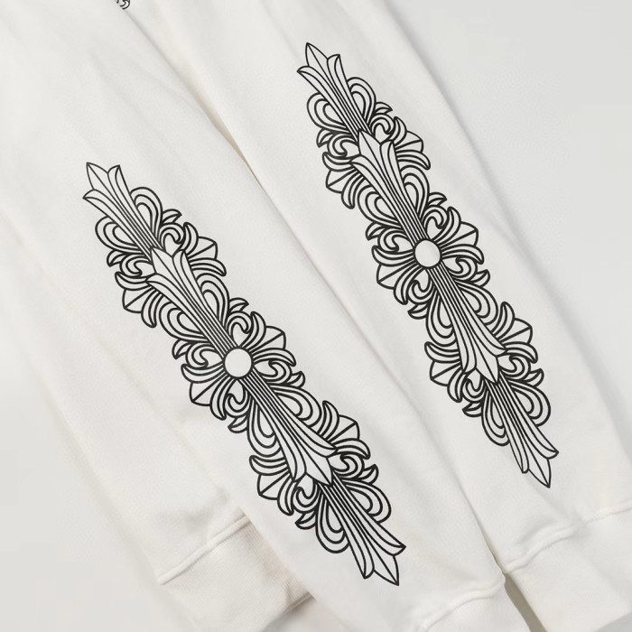 Chrome Hearts Horseshoe Floral Zip Up Hoodie FW00151