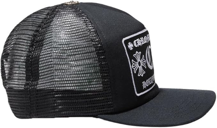 CHROME HEARTS CH HOLLYWOOD TRUCKER HAT BLACK/BLACK