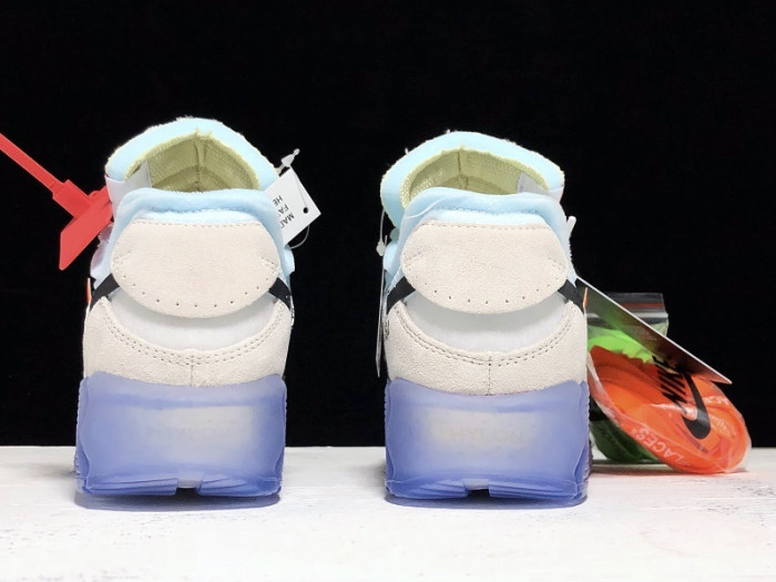 off-white x nike air max 90 am90 the ten 10 sail muslin virgil abloh - aa7293-100