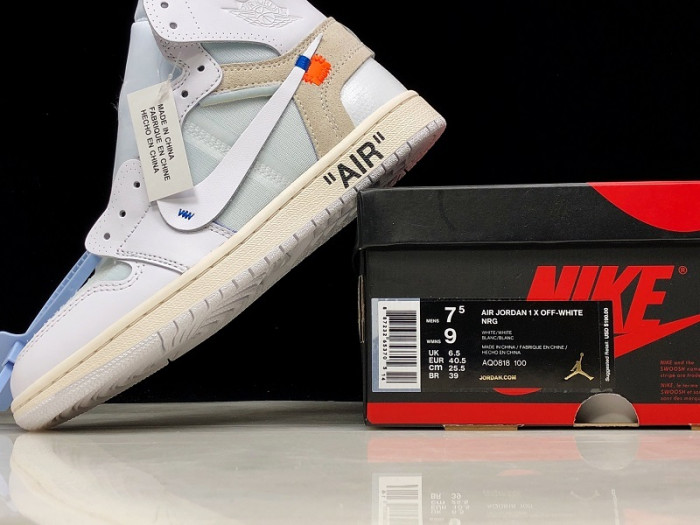 off-white air jordan 1 retro high white - aq0818-100