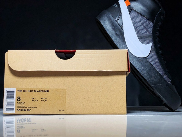 off-white nike blazer black - aa3832-001
