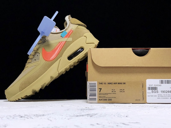 off-white nike air max 90 desert ore - aa7293-200