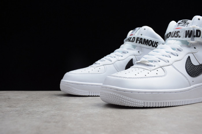 nike air force 1 one high hi white world famous - 698696-100