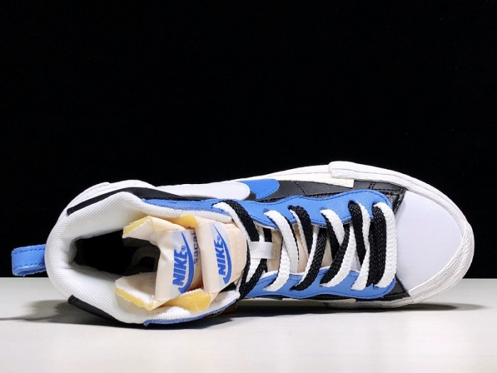 nike blazer mid sacai white black legend blue bv0072-001