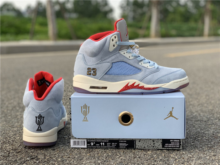 trophy room x air jordan 5 retro "ice blue" ci1899-400