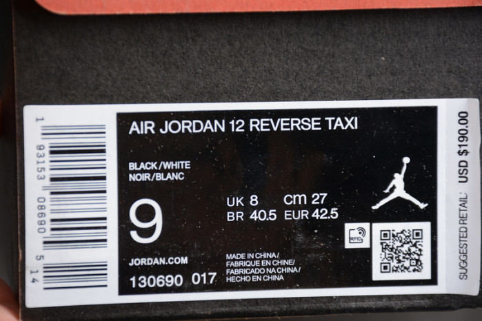 jordan 12 retro reverse taxi - 130690-017
