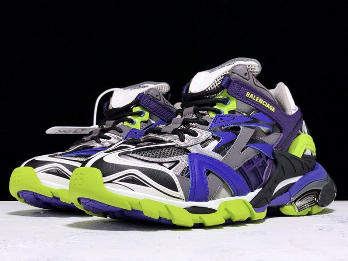 bl track trainers sneaker purple grey yellow h903p067