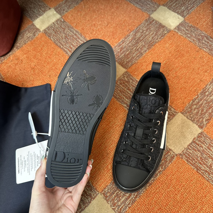 Dior B23 Low Top Canvas Oblique Black D03