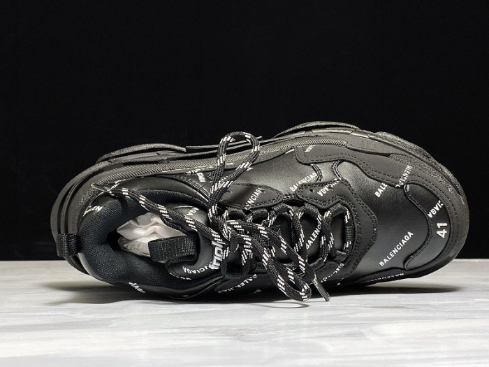 bl triple s trainers black letters h903p8084