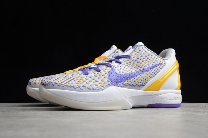 kobe vi white/purple/yellow cw2190-105