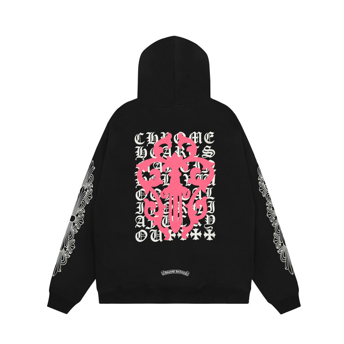 Chrome Hearts Horseshoe Floral Zip Up Hoodie KE815