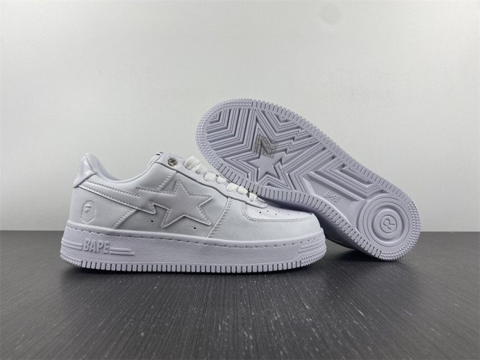 a bathing ape bape sta low white leather (2020) 1h70288111
