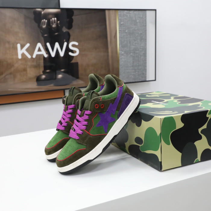 a bathing ape sk8 sta dark purple green ba11033