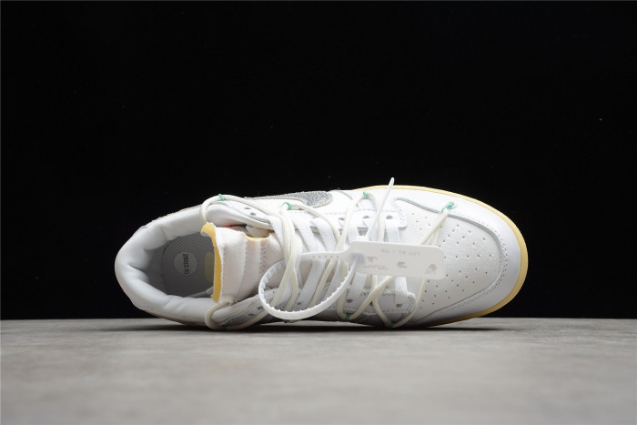 off white nike dunk low the 50 white dm1602-127
