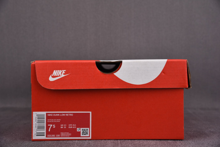 nike dunk low white black dd1391-100