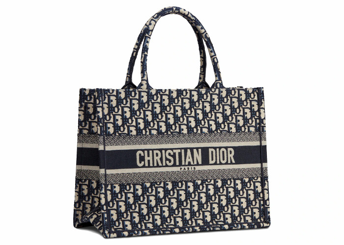D*or medium book tote blue