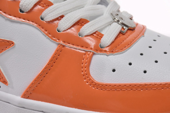 a bathing ape bape sta low white orange 1h70-191-001
