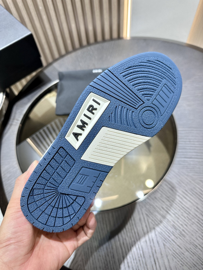 amiri skeleton low-skel top sneakers blue white