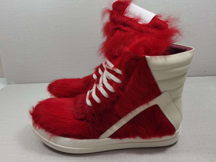 RICK OWENS GEOBASKET FUR SNEAKS 20250331