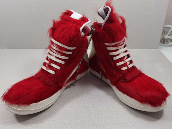 RICK OWENS GEOBASKET FUR SNEAKS 20250331