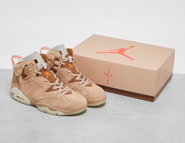 travis scott x air jordan 6 “british khaki” dh0690-200