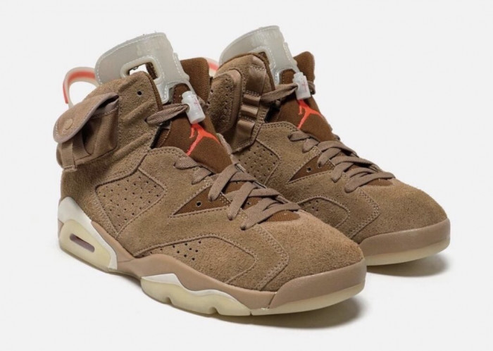 travis scott x air jordan 6 “british khaki” dh0690-200